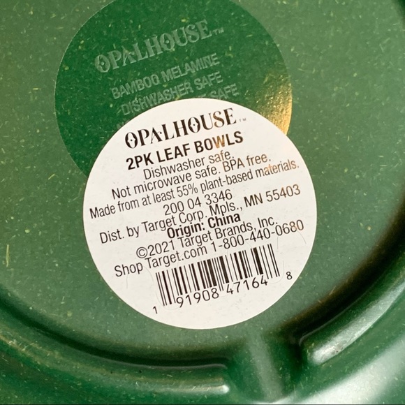 Opalhouse ~ 2pc Bamboo Melamine Leaf Nesting Bowl Set - Picture 8 of 9